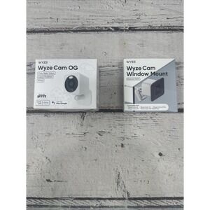 Wyze WYZECGS Cam OG Wired 1080p Smart Security Camera + Window Mount WYZEWMV2